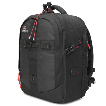 Mobius Trendsetter Pro camera backpack, three-quarter view with side straps
