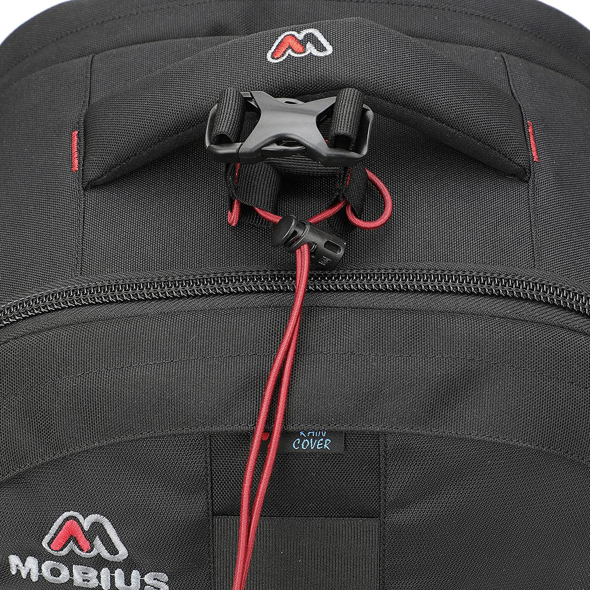 Close-up of the secure flap, buckle and rain cover pocket on the Trendsetter Pro